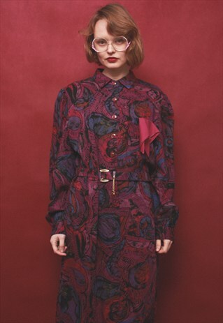VINTAGE 80' AMAZING CHRISTMAS COLLECTION RED DRESS