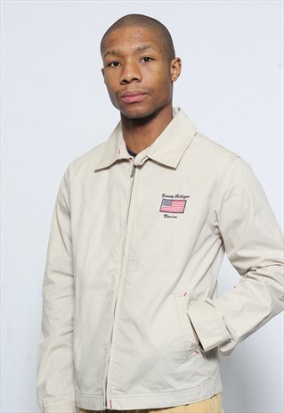 VINTAGE TOMMY HILFIGER HARRINGTON JACKET BEIGE