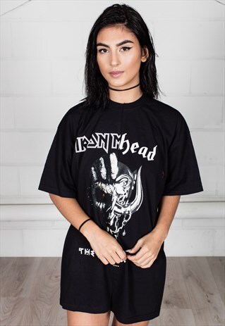 IRON MAIDEN MOTORHEAD RECONSTRUCTED UNISEX T-SHIRT DRESS