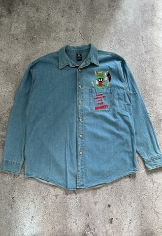 Warner Bros Vintage 90s Denim Jeans Shirt