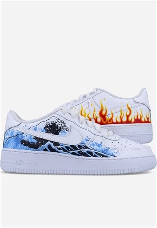 NIKE AIR FORCE 1 FIRE AND WATER
