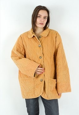 Hazan Quilted Corduroy Barn Jacket Cord Button Up Cotton