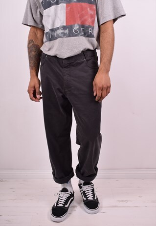 VERSACE MENS VINTAGE TROUSERS W38 L31 BLACK 90S