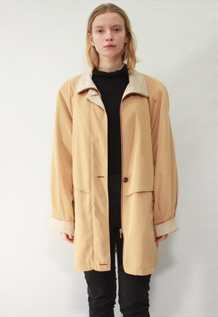 VINTAGE 80' BEAUTIFUL CUTE LIGHT PASTEL YELLOW SHORT COAT