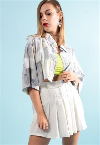 VINTAGE CROPPED ABSTRACT SHIRT