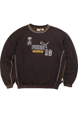 Vintage  Puma Sweatshirt Spellout Crewneck Heavyweight Black