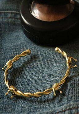 Classic Gold Wired Bracelet Adjustable