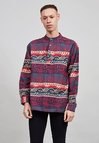CLASSIC VINTAGE 90'S OVERSIZED MULTI COLOURED FLANNEL SHIRT
