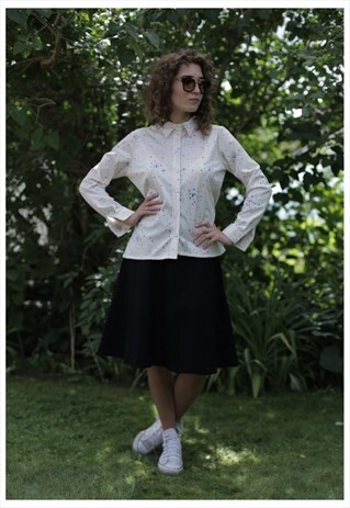VINTAGE 70'S WHITE LONG SLEEVE SHIRT