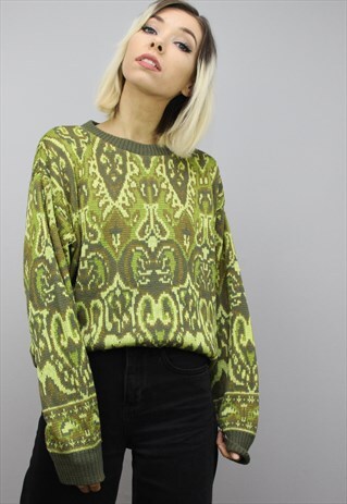 VINTAGE OVERSIZED PATTERNED JUMPER