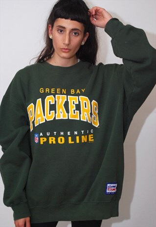 VINTAGE PACKERS SWEATSHIRT (2XL) CHAMPION 90S SWEATER JUMPER
