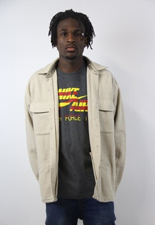 VINTAGE HEAVY CREAM SHIRT JACKET