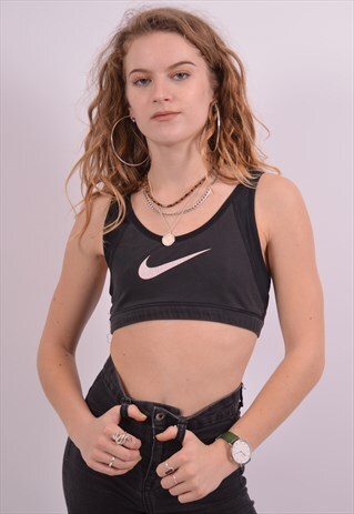 VINTAGE NIKE REVERSIBLE SPORT BRA BLACK