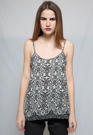 PSYCHEDELIC PRINTED SLEEVELESS TOP