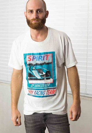 VINTAGE RACING T-SHIRT LOGO 90S XL 4.6