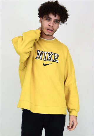 VINTAGE 90'S YELLOW NIKE JUMPER