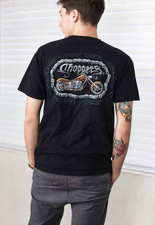VINTAGE OCC BIKER T-SHIRT LOGO 90S X 7.3