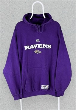 Vintage NFL Baltimore Ravens Purple Hoodie Mens XXL