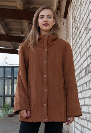 VINTAGE RETRO BROWN VERY WARM WINTER JACKET