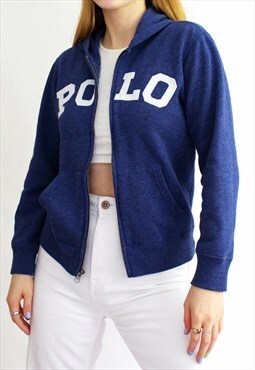 Blue Polo Ralph Lauren Zip Up Hoodie