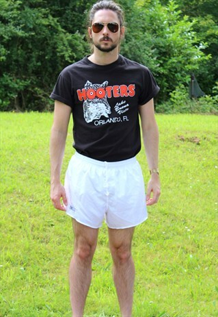 VINTAGE 80S ERIMA SPRINTER GYM SHORTS - LARGE/D7 - WHITE
