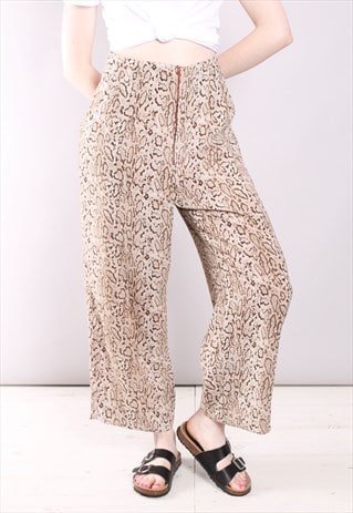 VINTAGE 80S SNAKE PRINT WIDE LEG TROUSERS