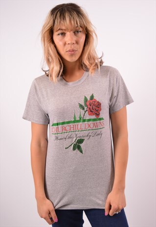 VINTAGE CHAMPION T-SHIRT TOP GREY