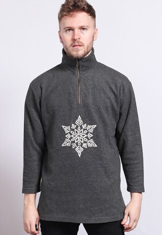 VINTAGE HALF ZIP FLEECE TOP