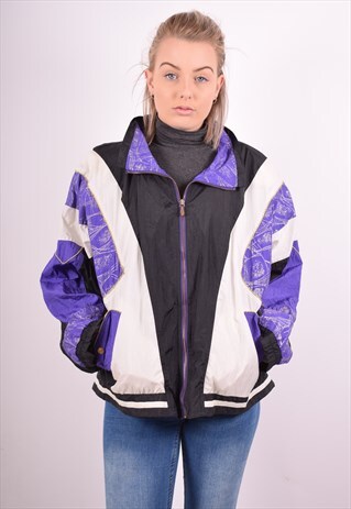 WOMENS VINTAGE TRACKSUIT TOP JACKET XXL MULTI 90S