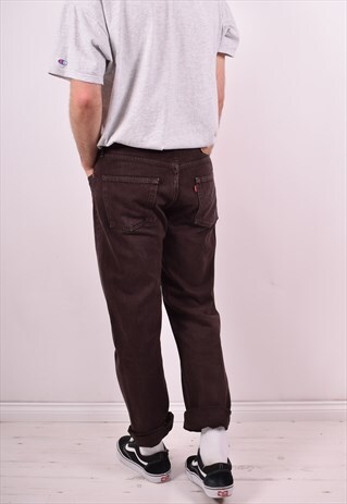 LEVI'S 501 MENS VINTAGE JEANS W34 L30 BLACK 90'S