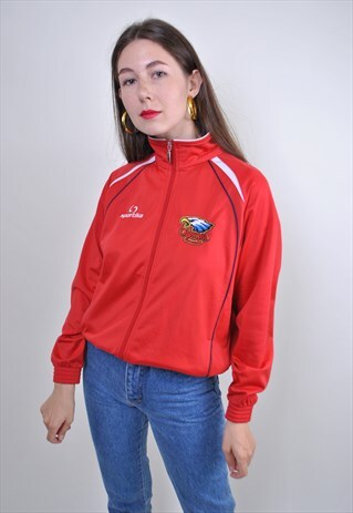 EAGLE EMBROIDERY RED BRUTAL WINDBREAKER, SIZE M
