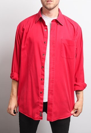 VINTAGE COTTON SHIRT RED