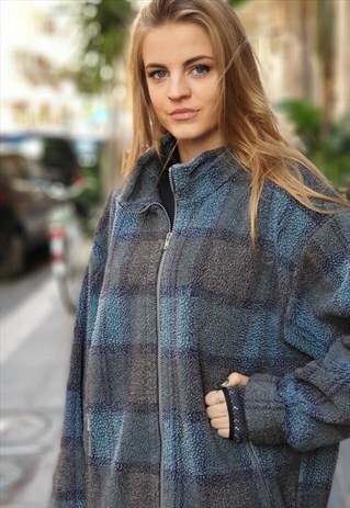 VINTAGE 90S MULTICOLOR FLEECE SNOWBOARD JACKET