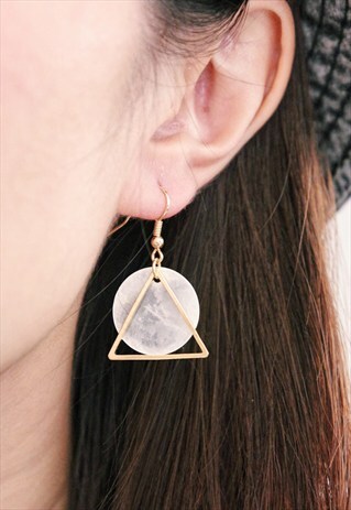 MOON TRIANGLE EARRINGS