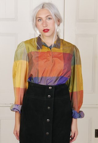 70S SHINY METALLIC BLOUSE