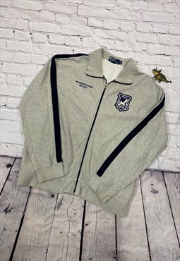 Grey Polo Ralph Lauren Zip Up Jacket Size XL
