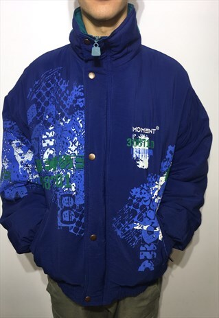 VINTAGE 90' OLDSCHOOL COOL BLUE UNISEX JACKET