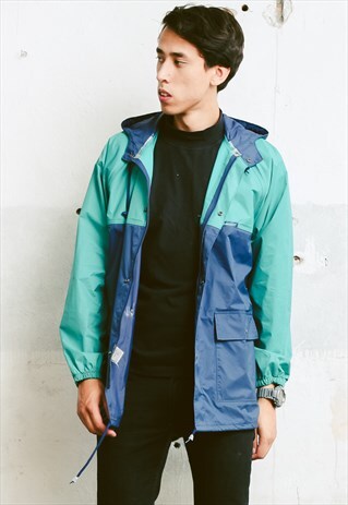 VINTAGE 90S BOLD WINDBREAKER RAIN JACKET
