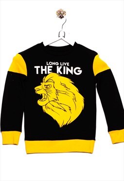 Vintage Disney  Sweatshirt Lion King Print Black Kids