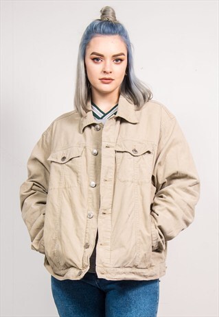 VINTAGE 90'S BEIGE CORD JACKET
