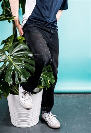 VINTAGE BLACK LEVI'S 501 PAINT JEANS