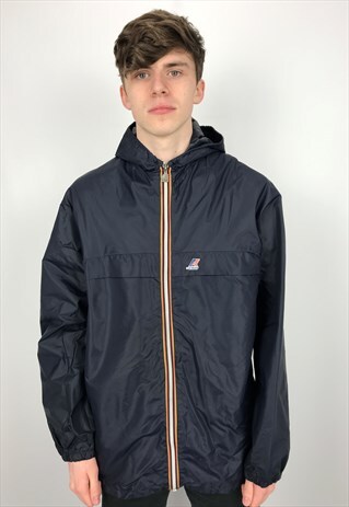 90S VINTAGE K-WAY PACKABLE FESTIVAL RAIN JACKET MAC