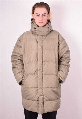 ELLESSE MENS VINTAGE PADDED COAT XL KHAKI 90S