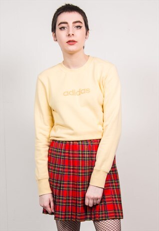 ADIDAS VINTAGE 90'S PASTEL YELLOW SWEATSHIRT