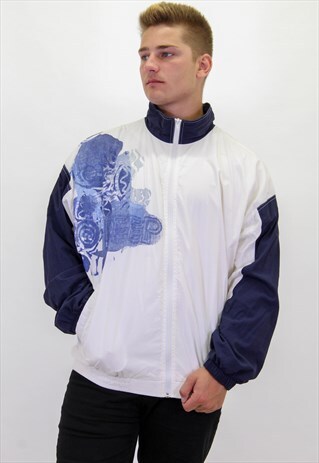 VINTAGE FESTIVAL PATTERN SHELL JACKET