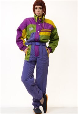 Overall Purple Ski Suit S Womens Ski Suit Womens 5235