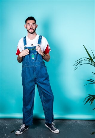 VINTAGE LIBERTY DUNGAREES IN BLUE DENIM
