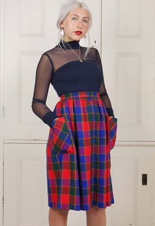VINTAGE 90S TARTAN SKIRT