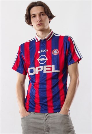 1995-96 VINTAGE ADIDAS BAYERN MUNICH HOME TOP JERSEY SHIRT