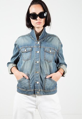 VINTAGE 80S CLASSIC POLO RALPH LAUREN DENIM JACKET / S9715